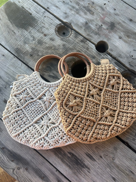 Bolso asa madera