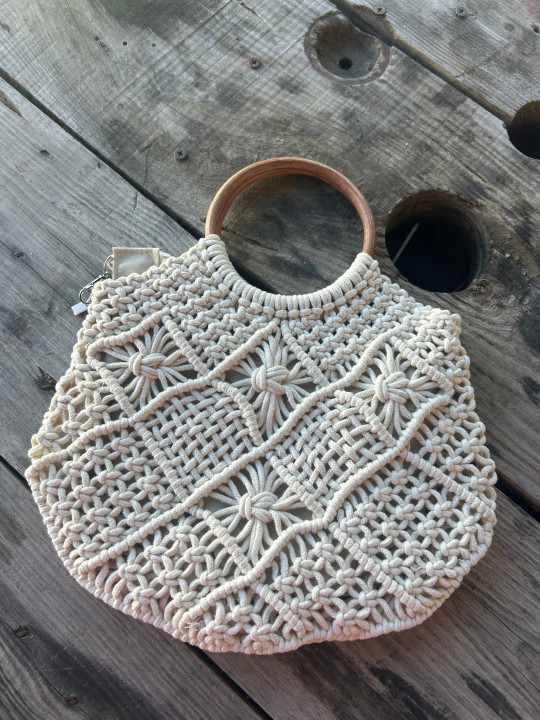 Bolso asa madera