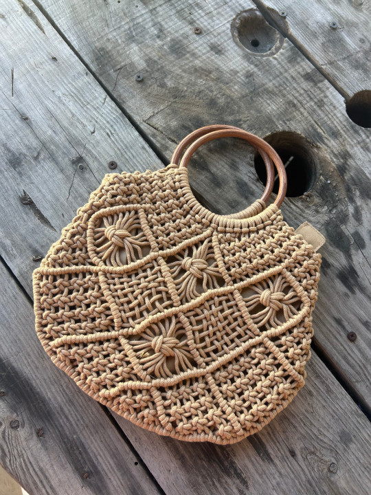 Bolso asa madera