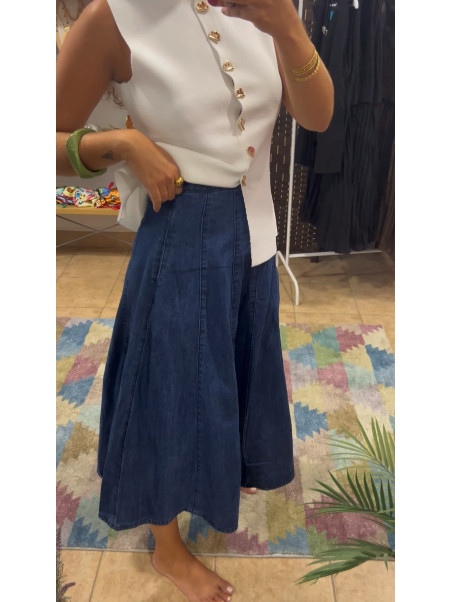 Falda vaquera midi