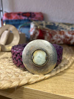 Cinturón piel trenzado