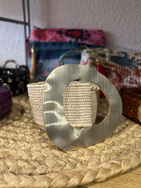 Cinturón esparto hebilla