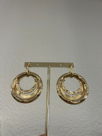 Pendientes círculo dorados