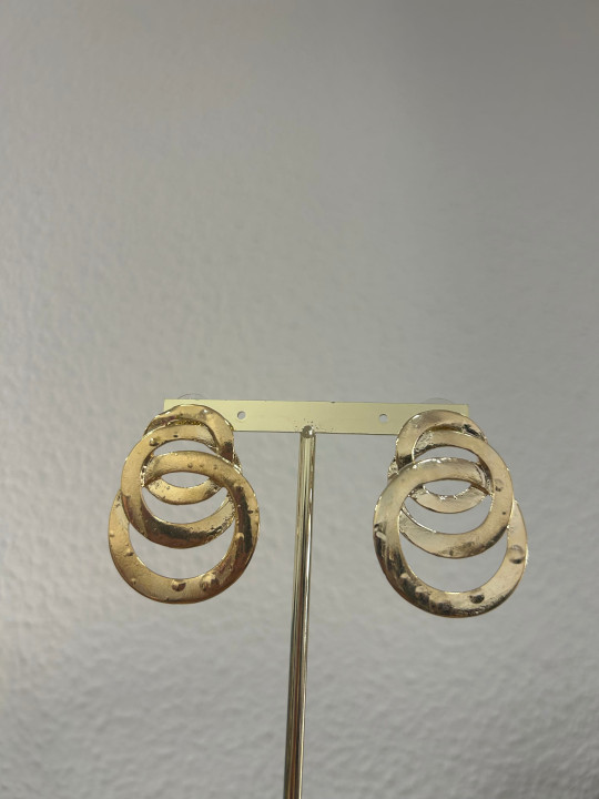 Pendientes círculo dorados