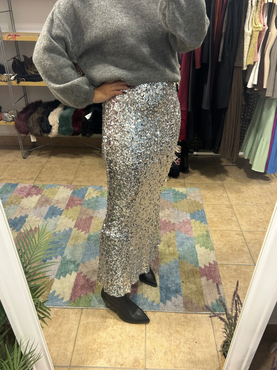 Falda larga lentejuelas