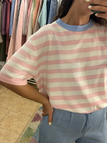 Camiseta rayas de punto