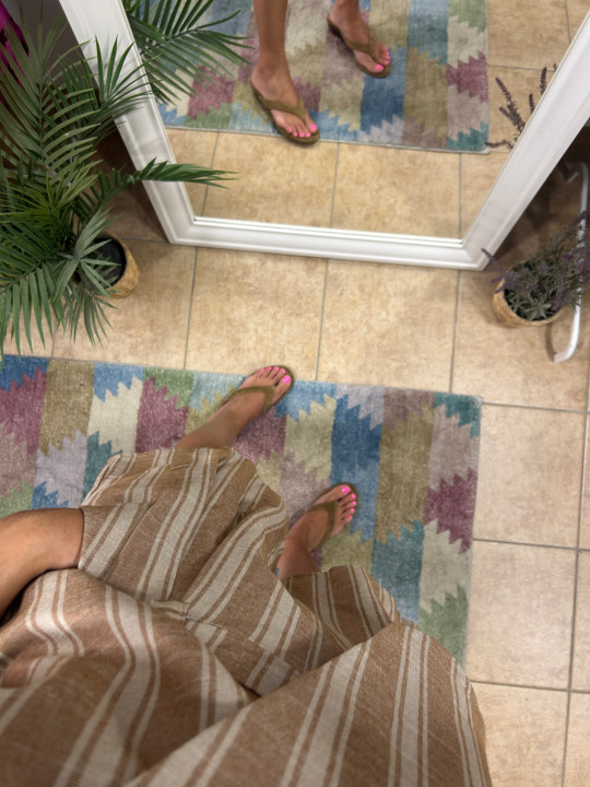 Bermudas lino rayas