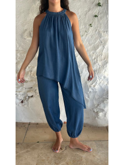 Conjunto asimétrico denim